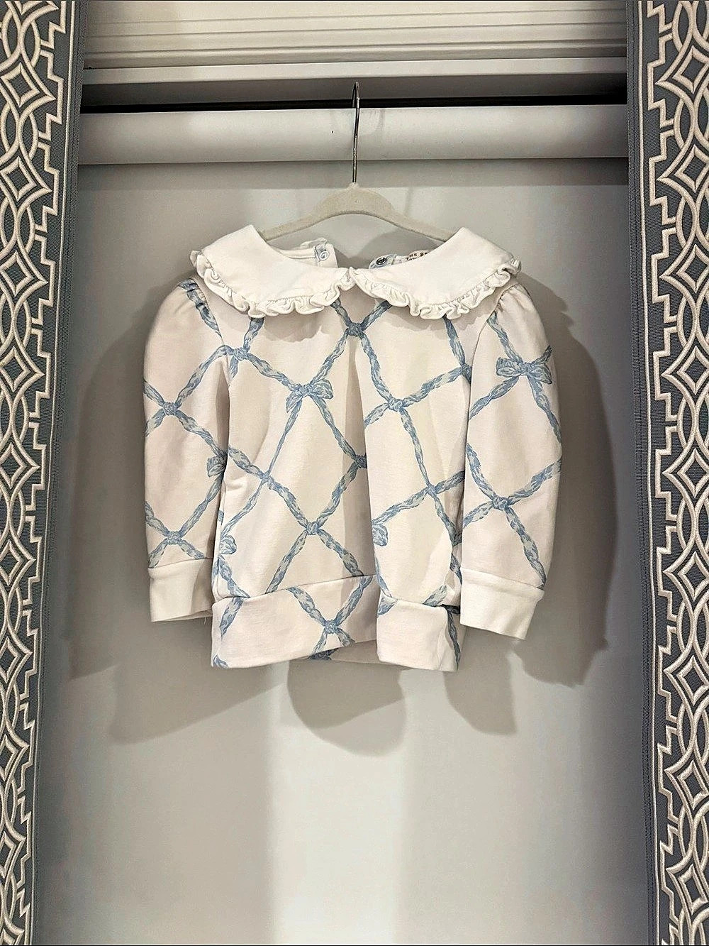 The Beaufort Bonnet Company Maude's Ruffle Cassidy Comfy Crewneck Sweatshirt in